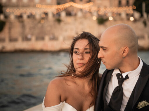 Wedding photo shooting in Sicily and a boat trip to the wedding reception